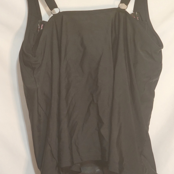 NEW Ti Voglio Black Multicolor Women's Tankini Top Size 1X Penningtons Resort - Picture 5 of 8